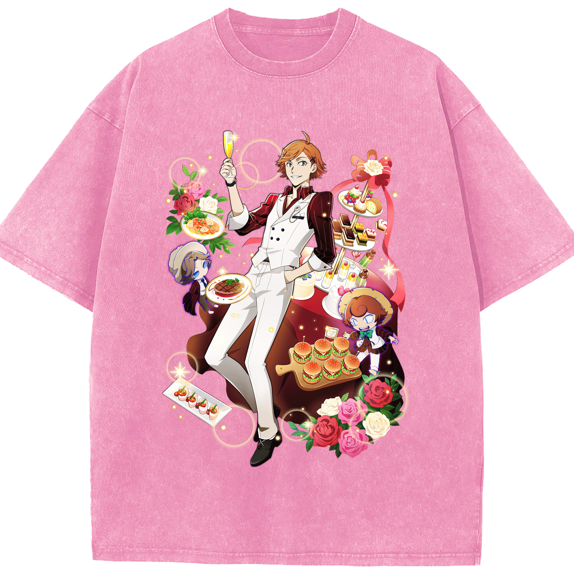 （画像用） 文豪ストレイドッグス Bungo Stray Dogs 綿100% ヴィンテージ風 半袖Tシャツ（フロントプリント）